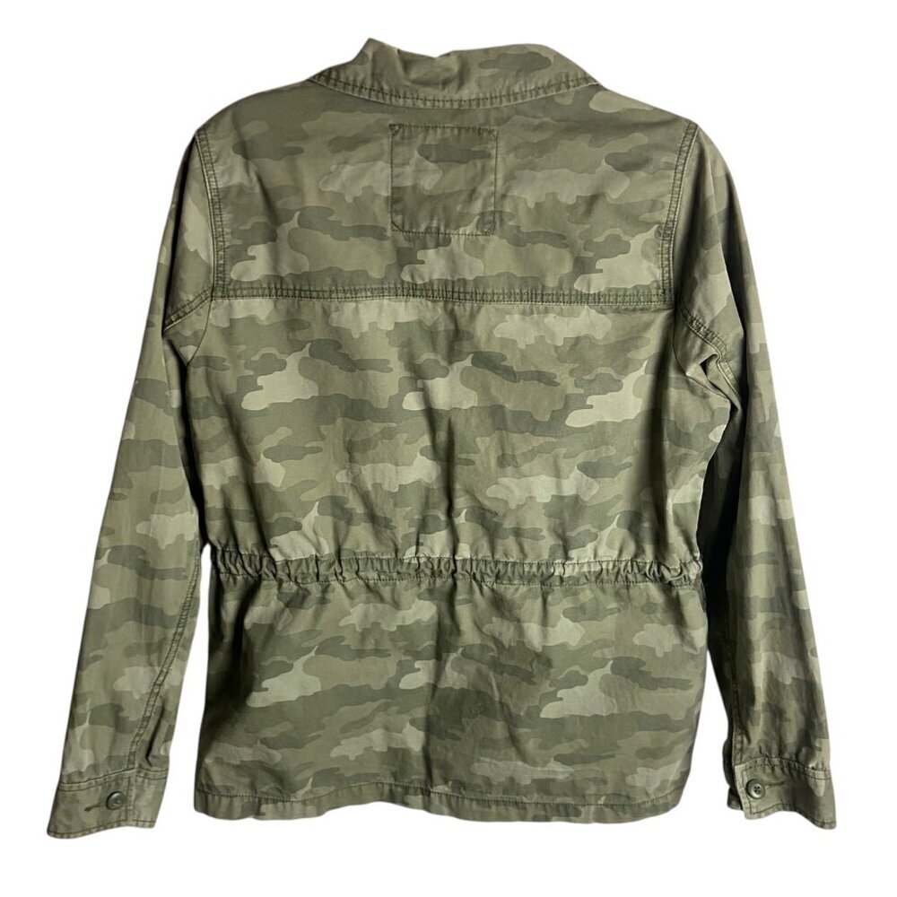 American Eagle Size M Camo Button Down Drawstring Waist Shacket Utility Y2K - Picture 6 of 6